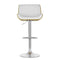 Gas Lift Metal Swivel Barstool - White