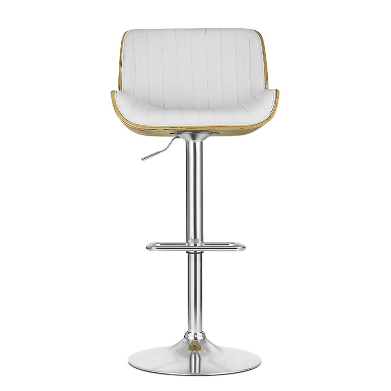 Gas Lift Metal Swivel Barstool - White