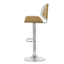 Gas Lift Metal Swivel Barstool - White