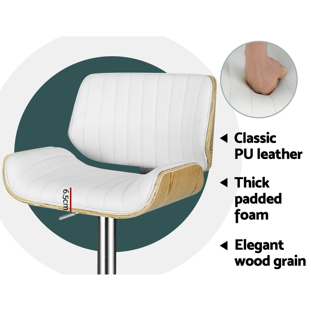 Meridian Gas Lift Swivel Bar Stool – White – Single