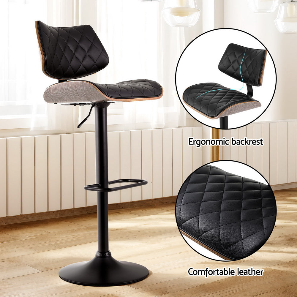 Haven Bentwood Counter Stools – Black – Set of 2