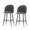 Artiss Set of 2 Bar Stools Kitchen Dining Chair Stool Chairs Sherpa Boucle Charcoal