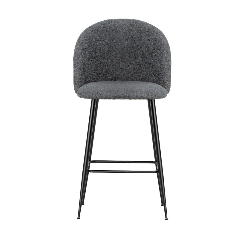 Set of 2 - Bar Stools/Chairs - Charcoal