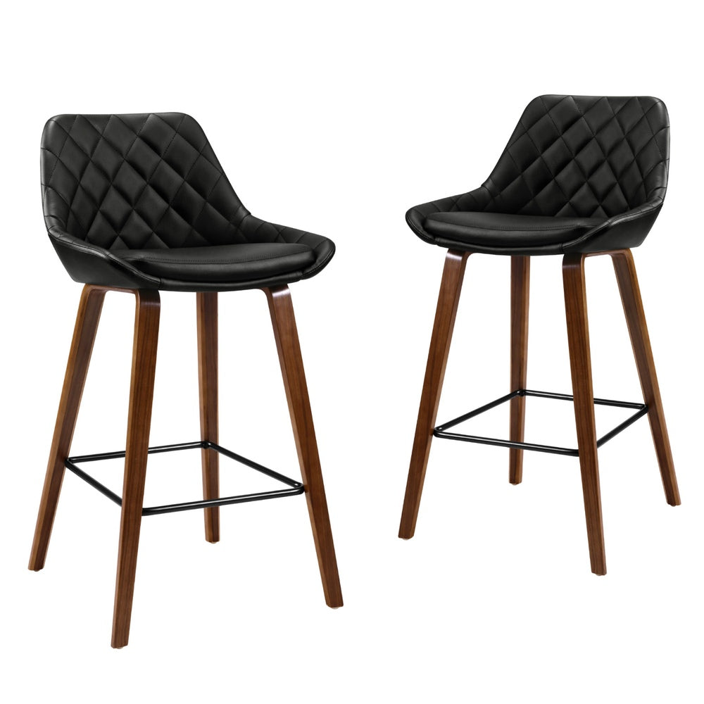 Nova Wooden Bar Stools – Black – Set of 4