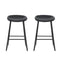 2 x Leather Metal Bar Stools – Kitchen Counter, Classic Finish