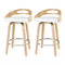 2 x Swivel Bar Stools – Low Back Cushion