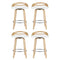 4 x Swivel Bar Stools – Low Back PU Seat