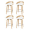 4 x Swivel Bar Stools – Low Back PU Seat