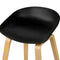 4 x Wooden Bar Stools – Kitchen Counter, Black