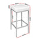 4 x Metal Bar Stools – White with Leather Padding
