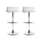 Set of 2 - Leather Wave Style Bar Stools - White