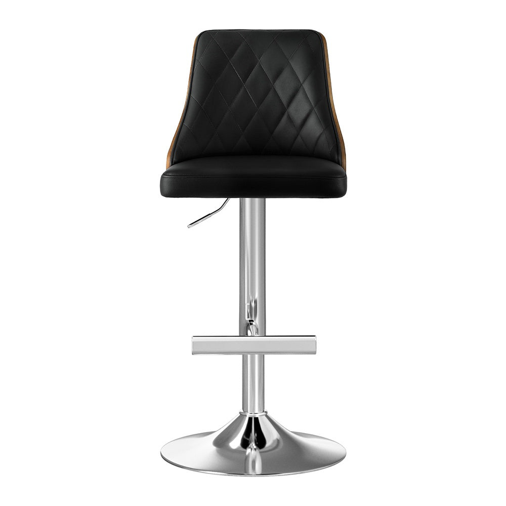 Alderon Bentwood Swivel Bar Stool – Black – Single