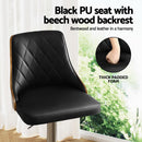 Bellaire Wood Swivel Bar Stools – Black – Set of 2