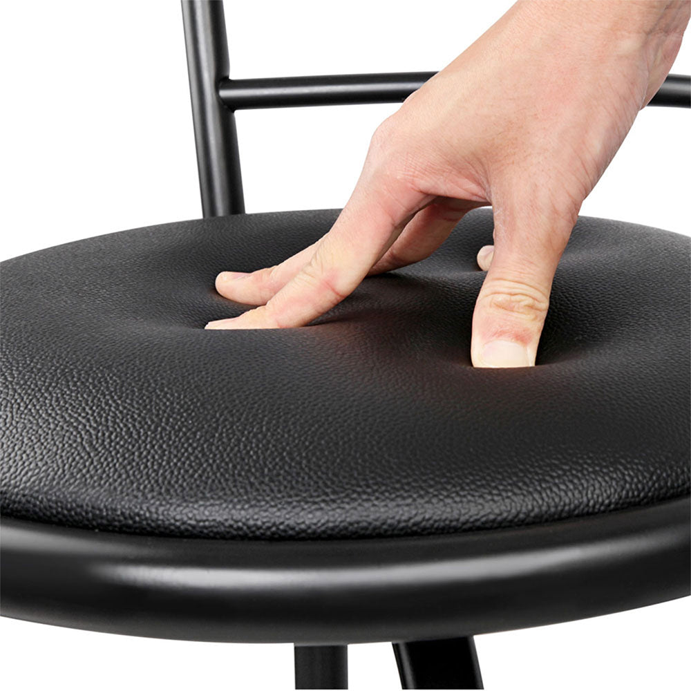 Halston Swivel Bar Stools – Black – Set of 2