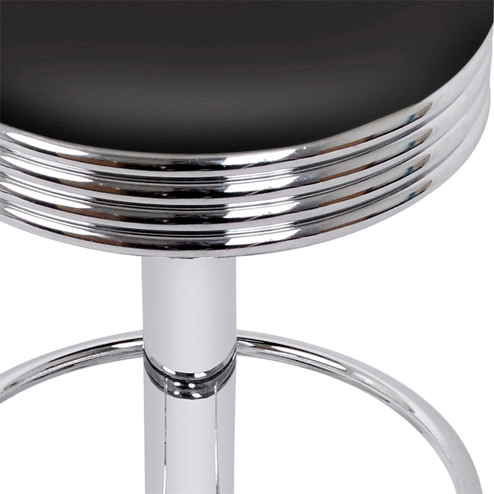 Linden Backless Bar Stools – Black – Set of 2