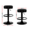 4 x Leather Bar Stools – Gas Lift, Black