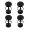 4 x Leather Bar Stools – Gas Lift, Black