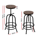 Adjustable Wooden Bar Stool