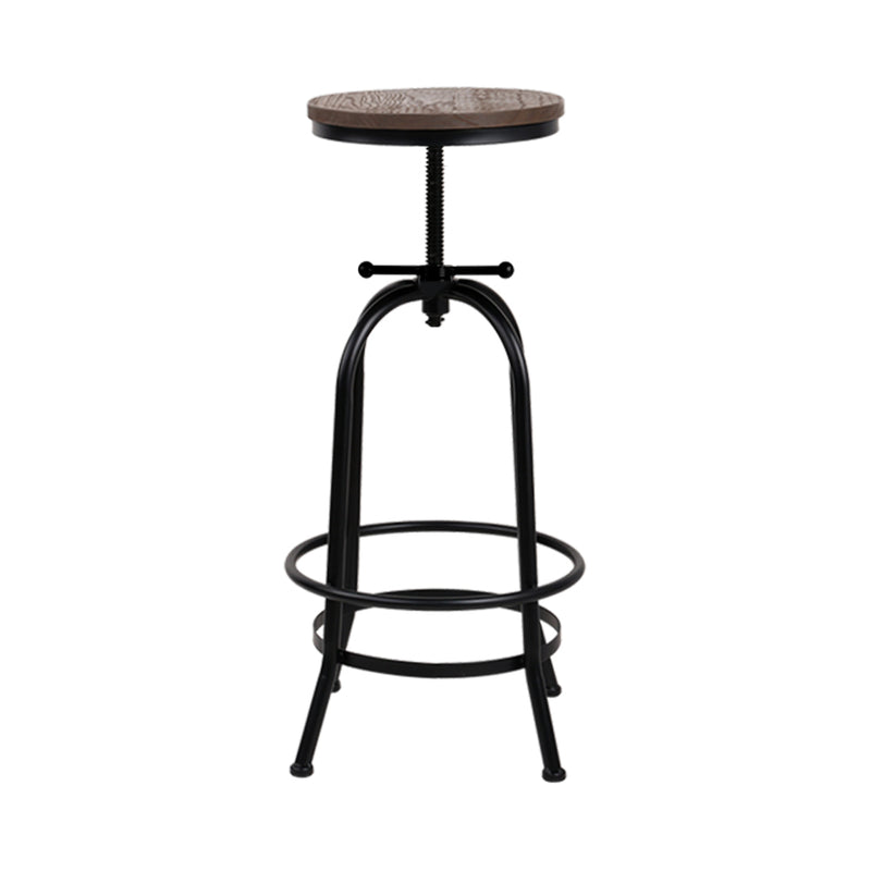 Adjustable Wooden Bar Stool