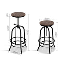 Adjustable Wooden Bar Stool