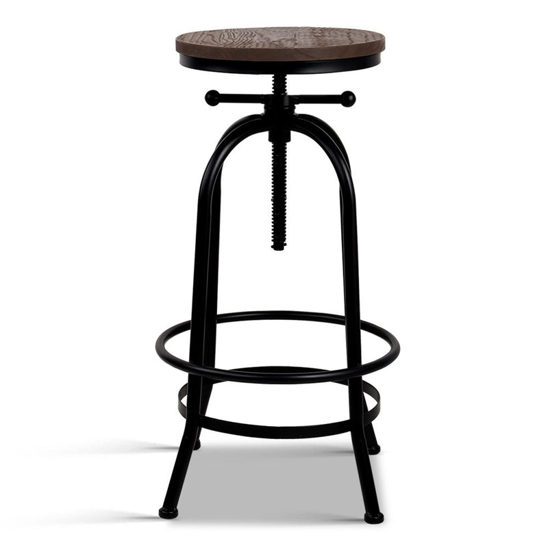 Adjustable Wooden Bar Stool