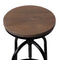 2 x Adjustable Wooden Bar Stools – Natural Finish
