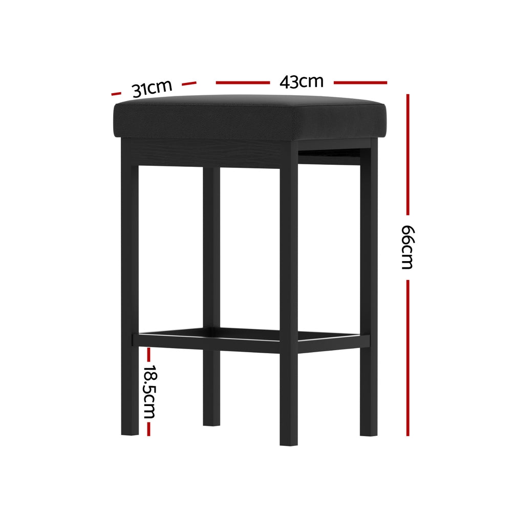 Arlo Metal Bar Stools – Black – Set of 2