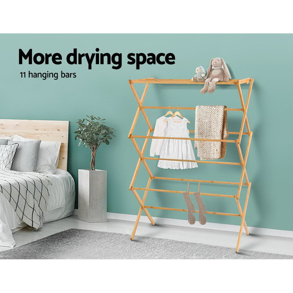 Nara Bamboo Clothes Drying Rack – Natural