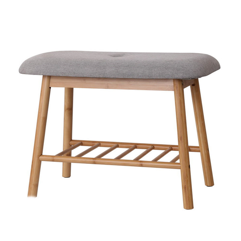 Fabric Shoe Rack Bench – 2 Pair Capacity