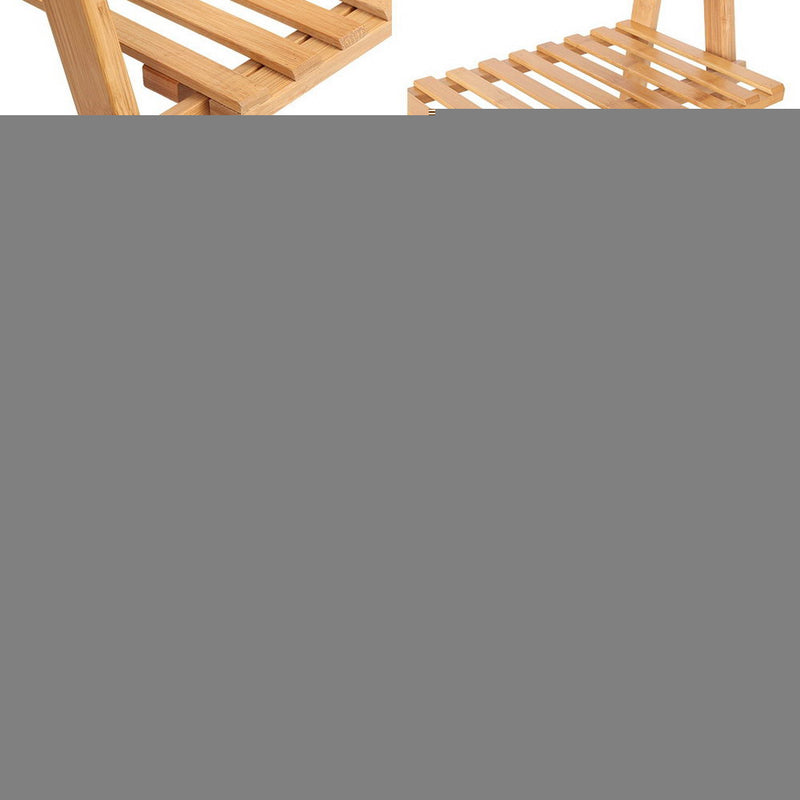 4 Tier Bamboo Slat Shelf - Pine