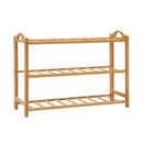 Artiss 3 Tiers Bamboo Shoe Rack Storage Organiser Wooden Shelf Stand Shelves