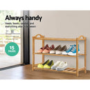 3 Tier Bamboo Shoe Rack Organizer