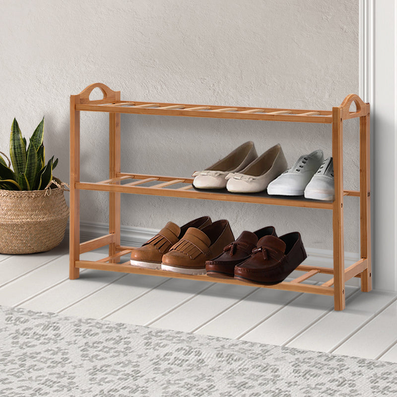 3 Tier Bamboo Shoe Rack Organizer