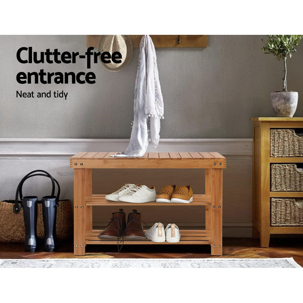 Keaton Bamboo Shoe Rack – Natural