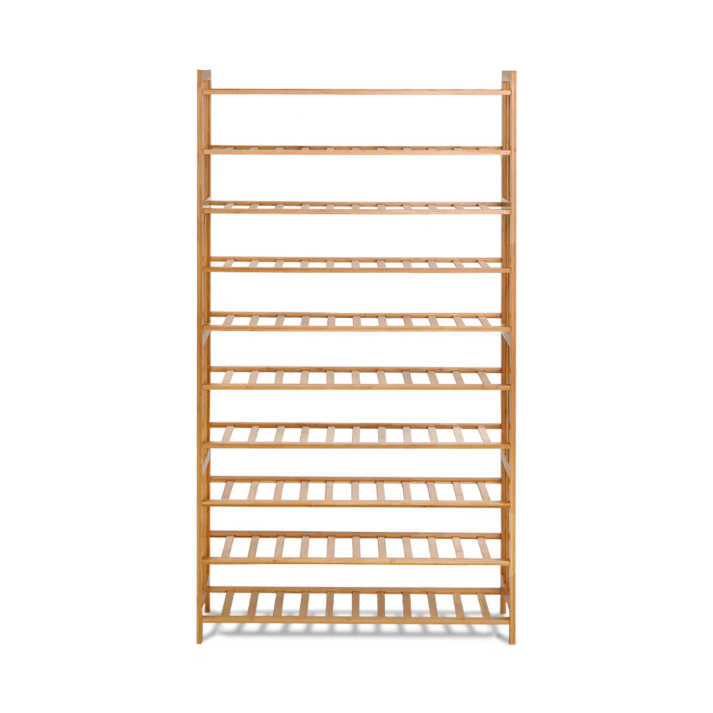 Bamboo Shoe Rack – Natural – 10 Tier