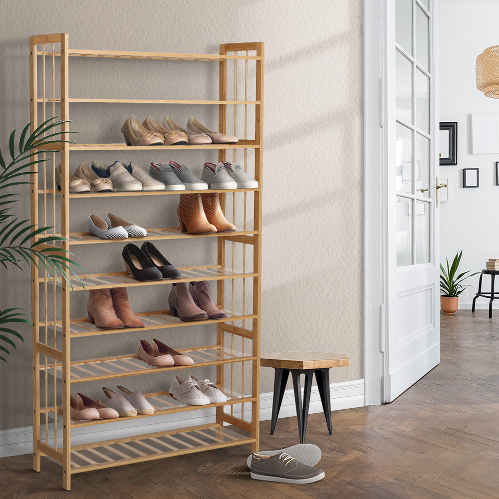Shoe Rack Cabinet Bamboo 10 - tier 50 Pairs