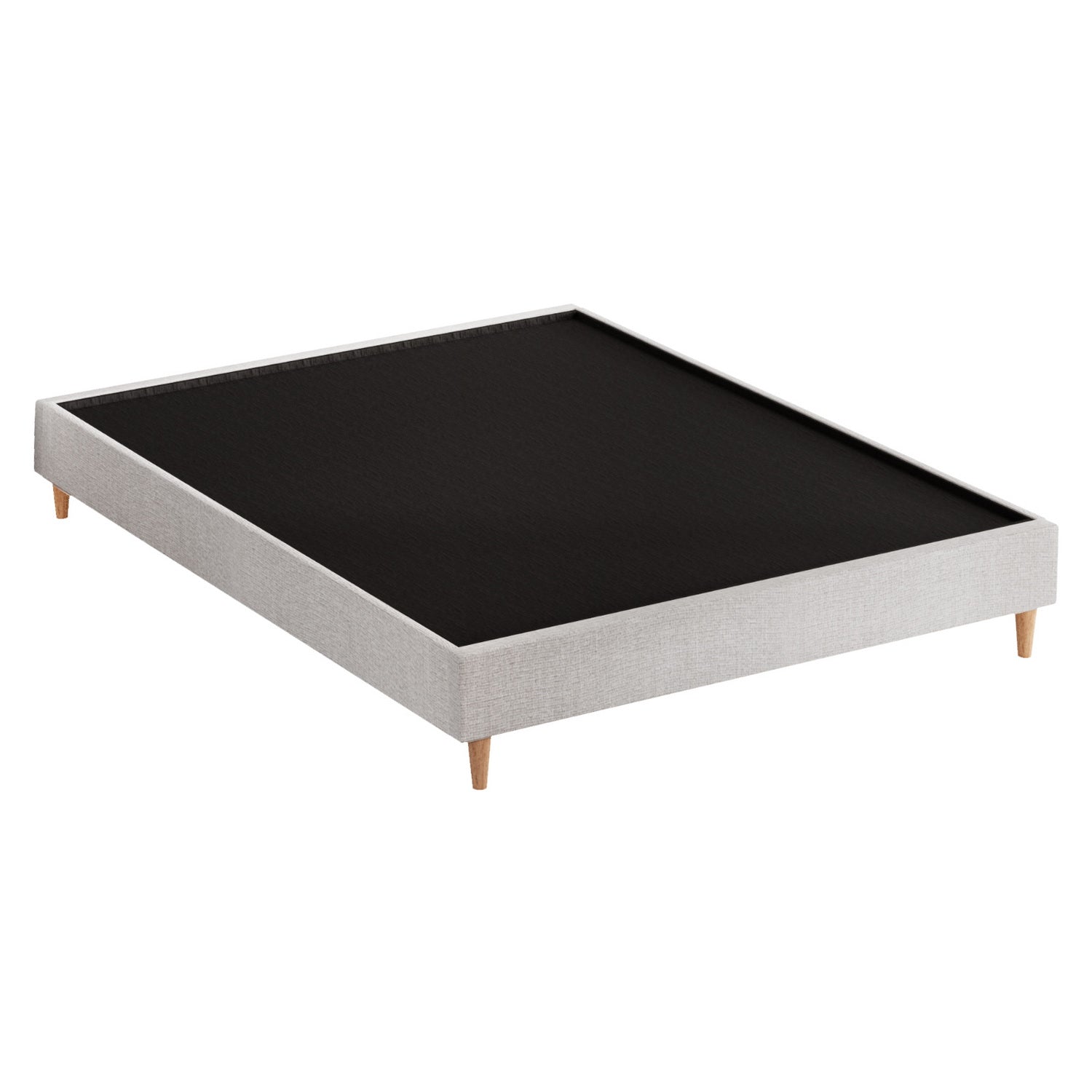 Zora Premium Fabric Bed Frame – Beige – Queen