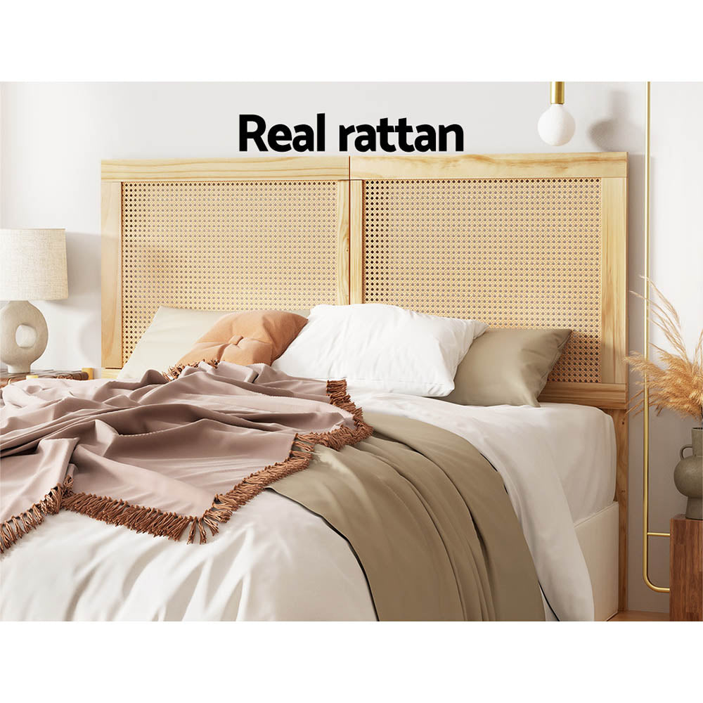 Rowan Wooden Bed Head – Brown – Double