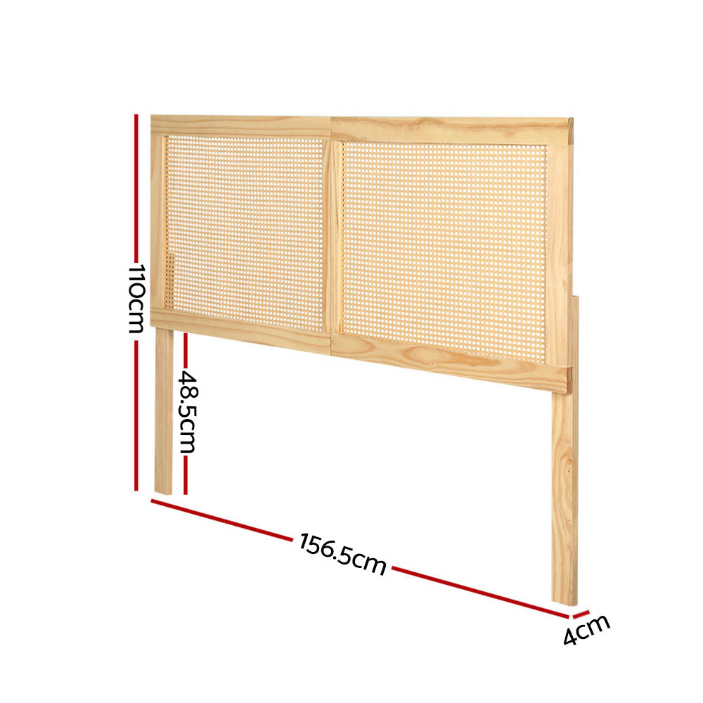Marin Wooden Bed Head – Brown – Queen