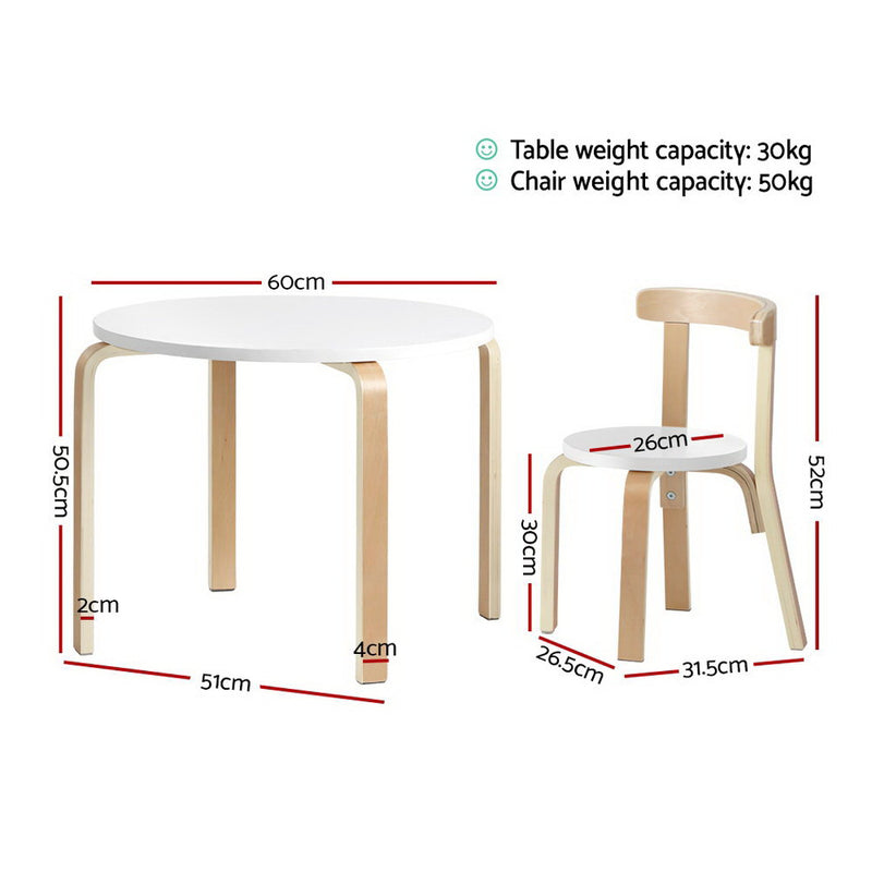 3 PCS Kids Table & Chairs Set