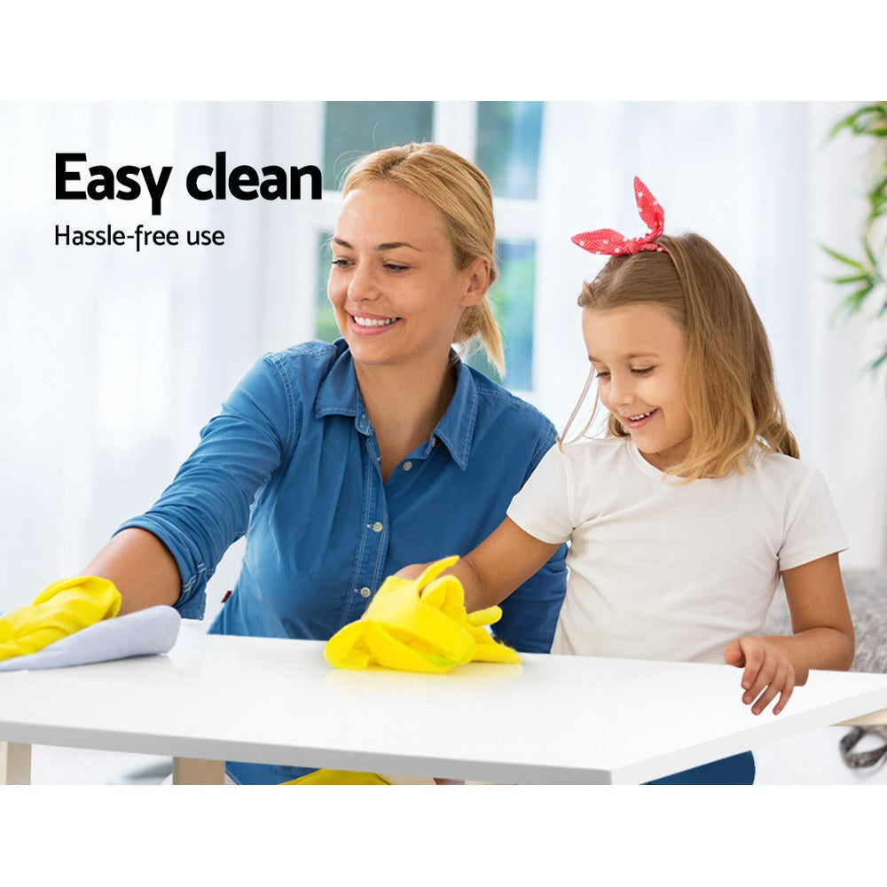 Zander Kids Activity Play Desk Set – White – 5 Piece