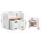 3 PCS Kids Table and Chairs Set - Storage Desk - White