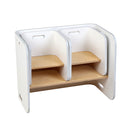 3 PCS Kids Table and Chairs Set - Storage Desk - White