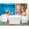 3 PCS Kids Table and Chairs Set - Storage Desk - White