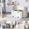 3 PCS Kids Table and Chairs Set - Storage Desk - White