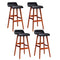 4 x Wooden Bar Stools – Classic Black