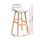 4 x Wooden Bar Stools – Classic White