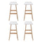 4 x Wooden Bar Stools – Classic White