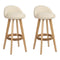 Artiss Set of 2 PU Leather Backrest Bar Stools - Beige