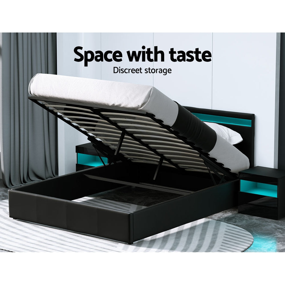 Barton Queen Bed Base – Black – Queen